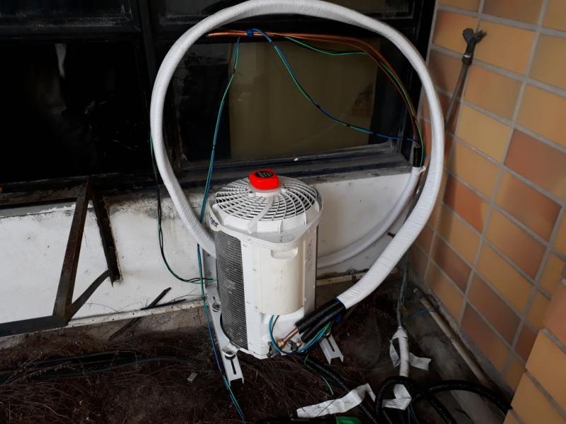 Instalação de ar condicionado split em apartamento