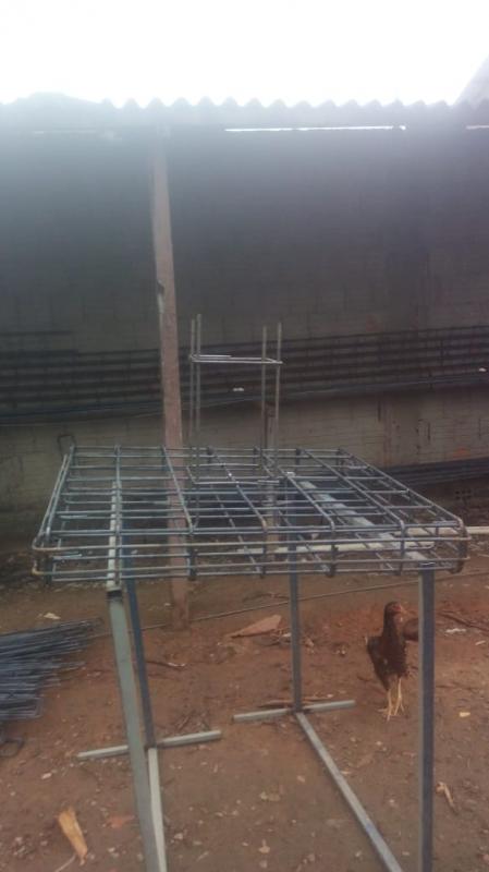 Montagem de armadura para concreto armado